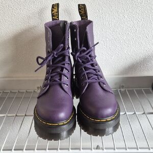 NWOB Dr. Martens Purple Platform Lace-Up Combat Boots Jadons